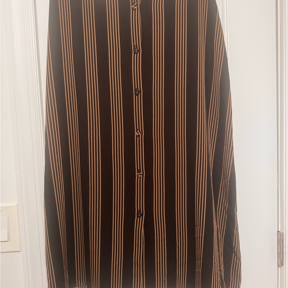 Striped Brown and Black Skirt